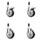 Service Caster 5 Inch 316SS Black Poly Swivel 1-1/4 Inch Expanding Stem Caster Lock Brake, 2PK SS316TTLEX20S514-PPUB-BLK-2-S-2-114 - alternate 1